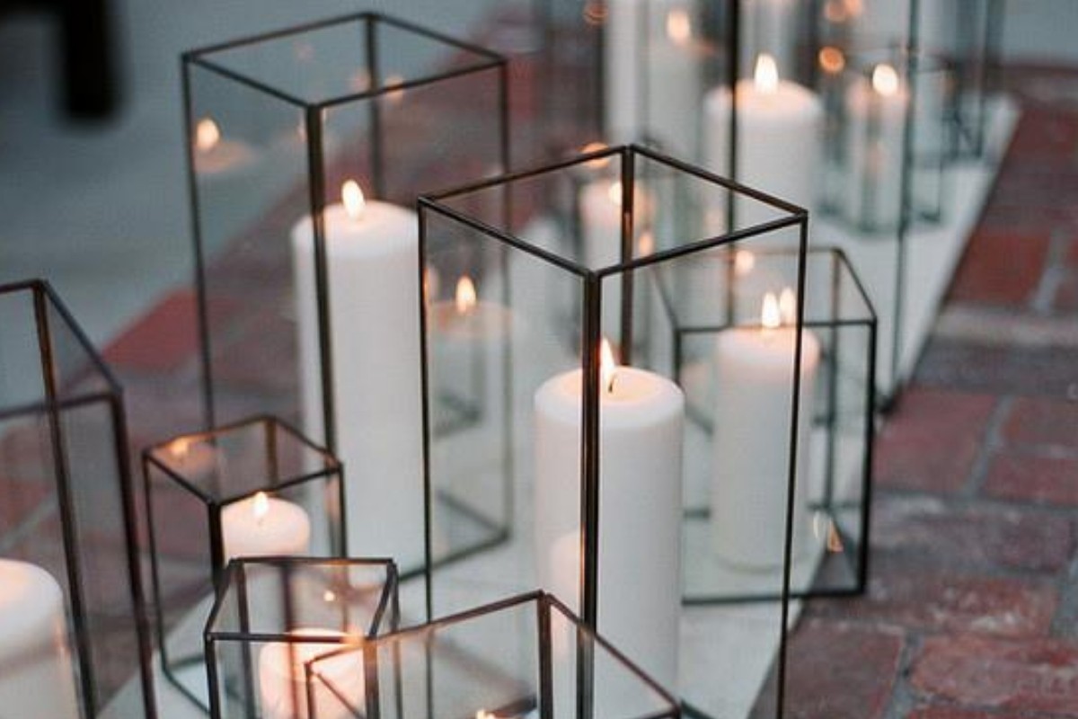 Modern Minimalist Wedding - candle holders