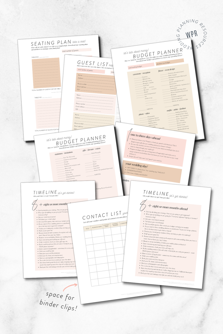 DIY Wedding Planning Guide + Checklist | Bride | Resources | Free