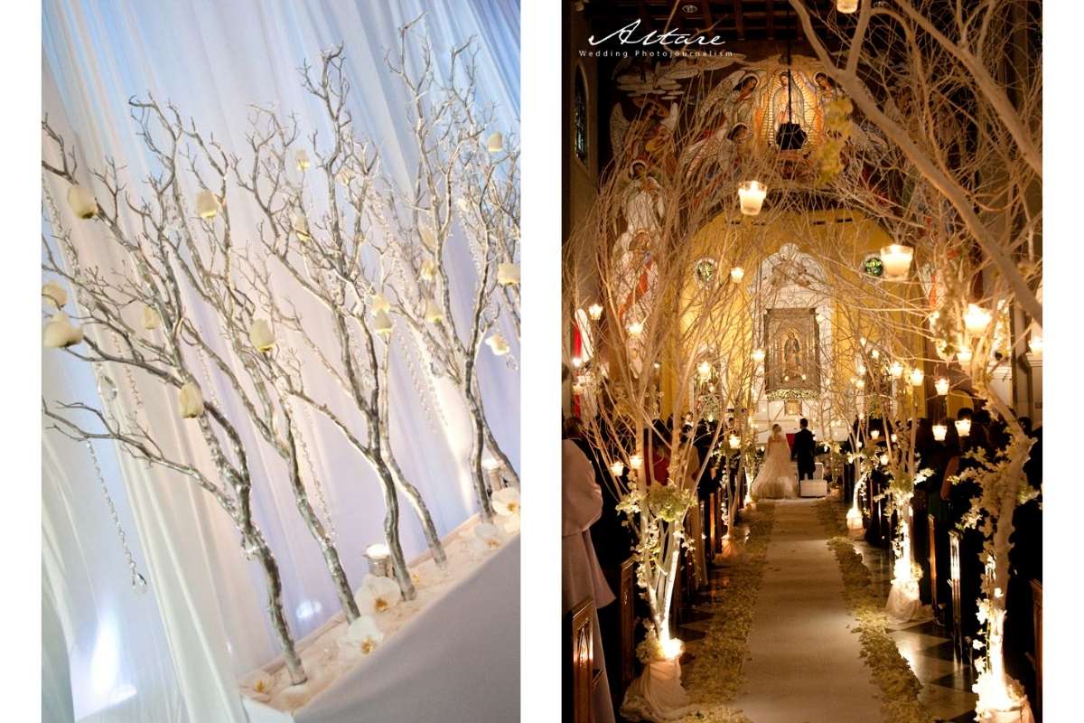 Wedding Entrance Aisle Decor - branch