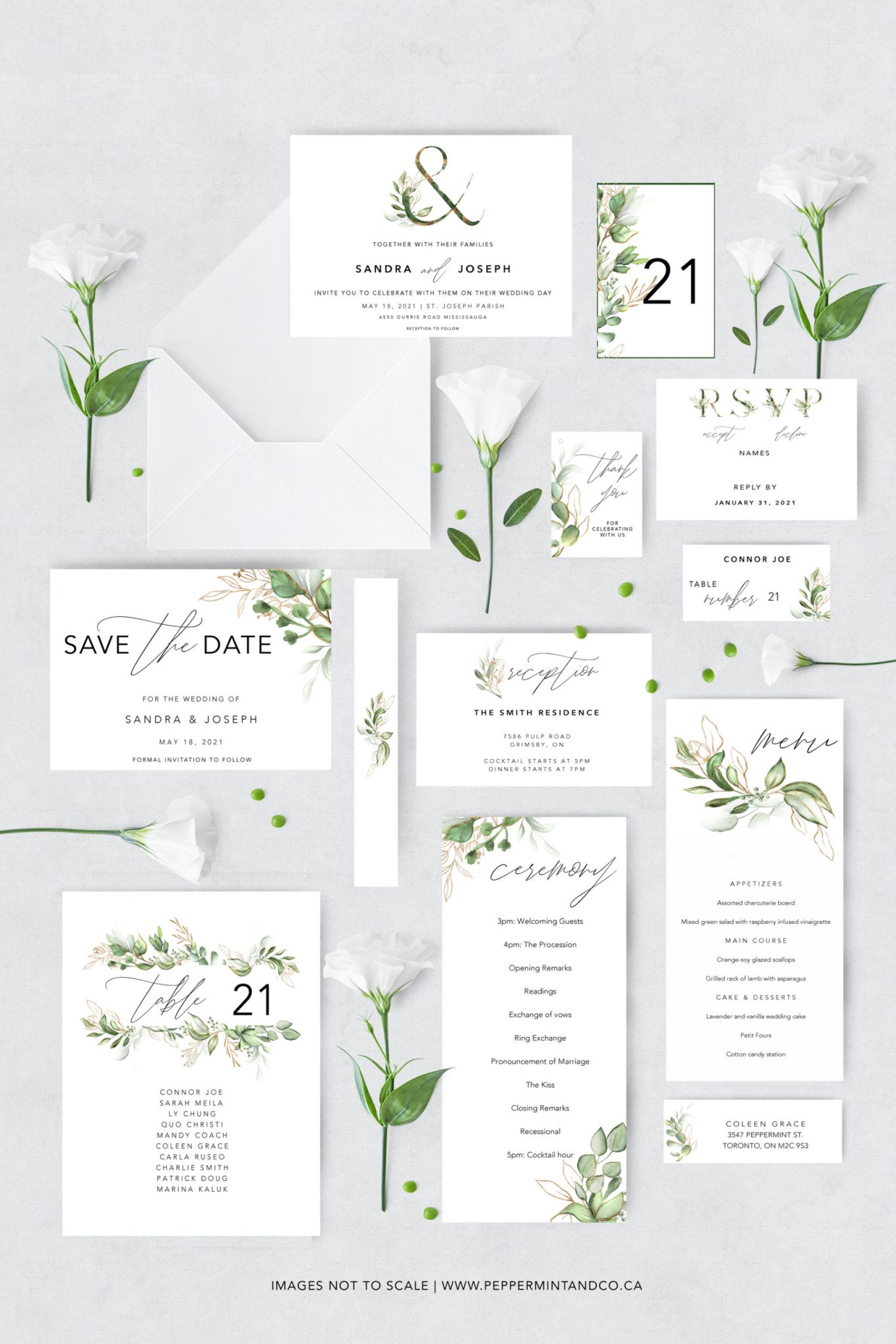 Easy Wedding Escort and Place Card Guide - free wedding stationery