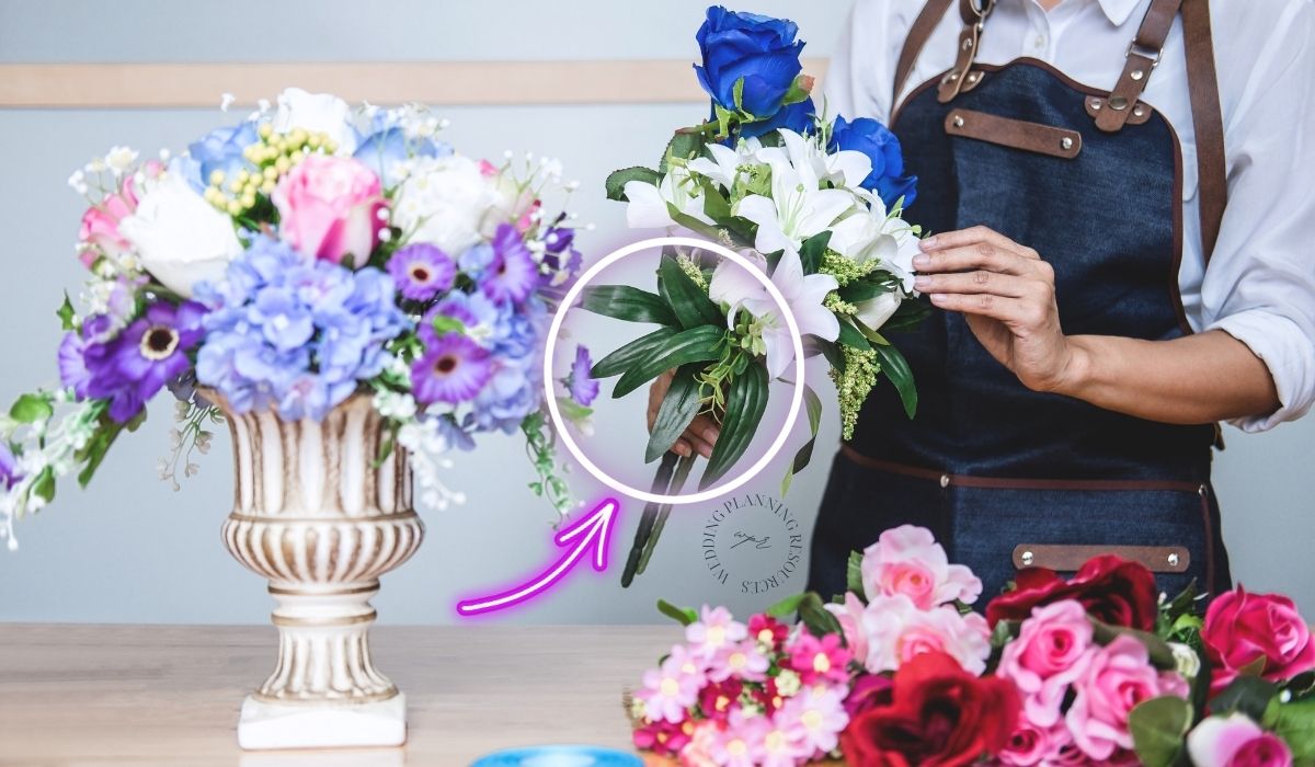 Wedding Fake Flower Arrangements DIY