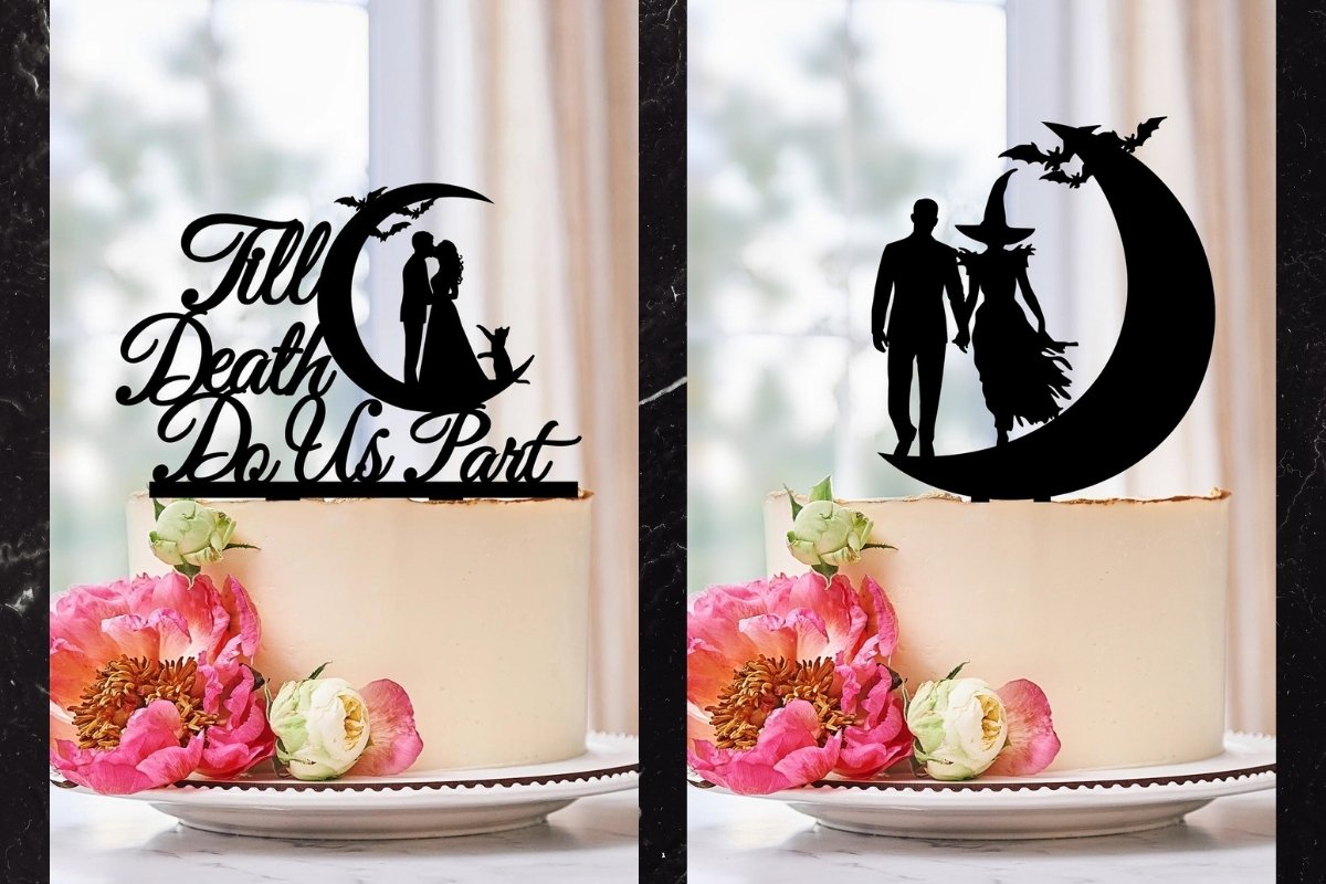 DIY Halloween Wedding Ideas: Tips - cake toppers