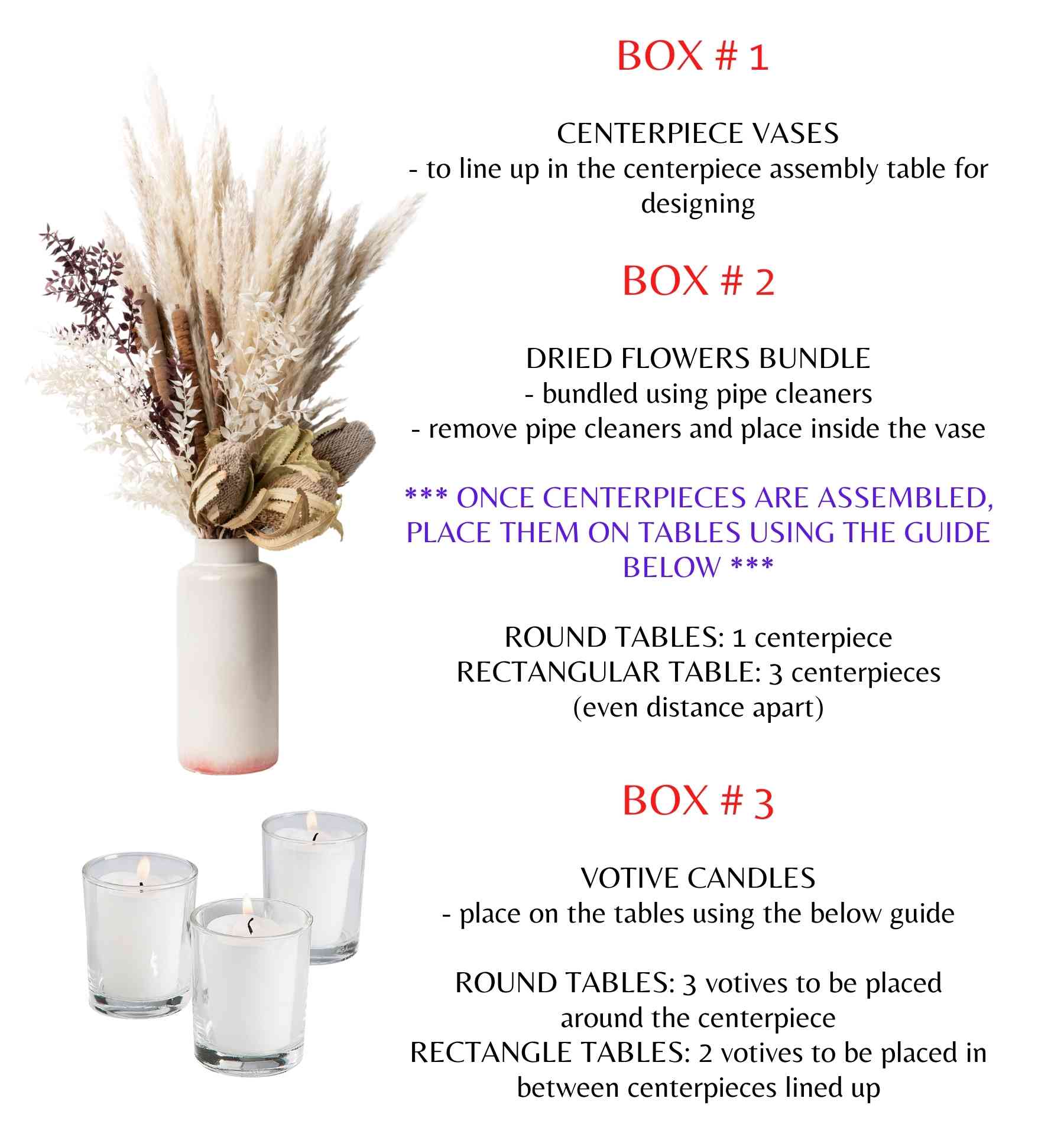 Tips for a DIY wedding - box labels