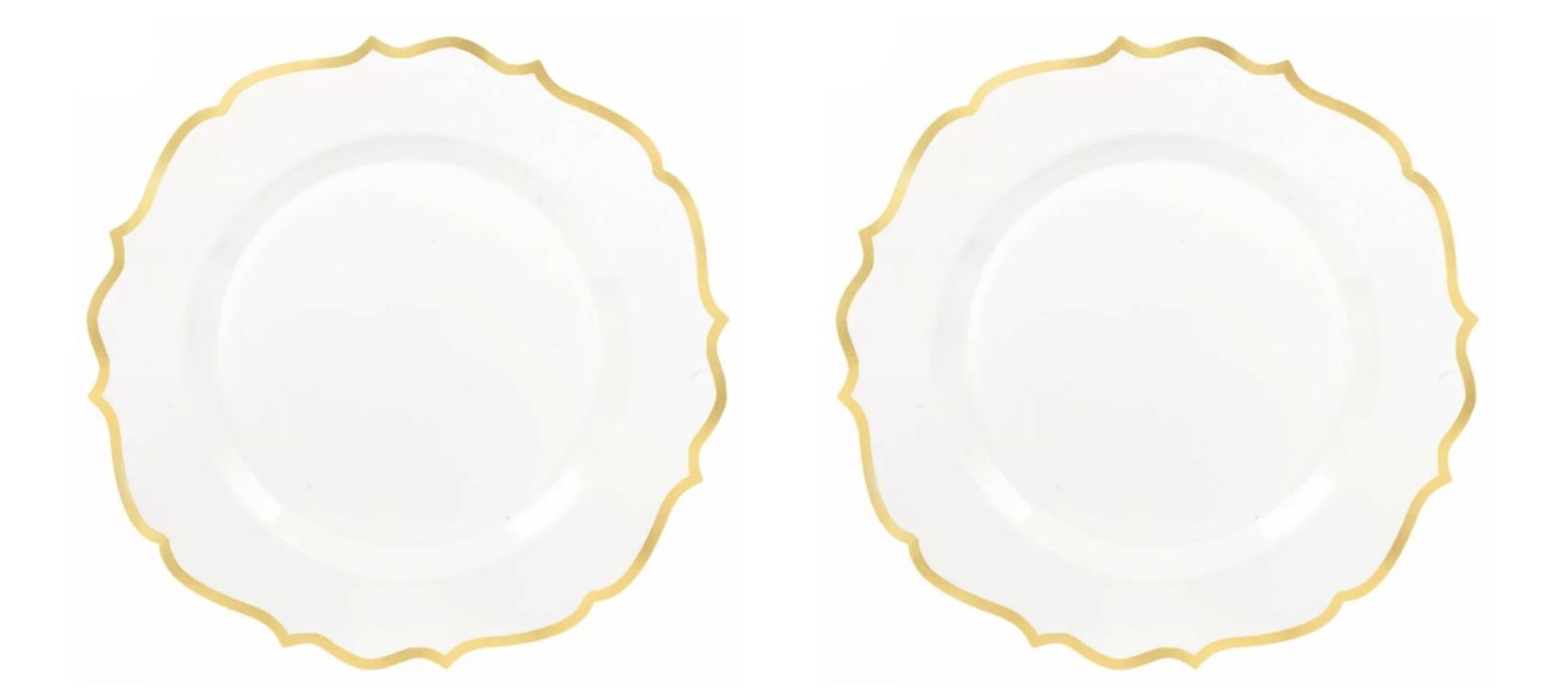 Ornate Heavy Weight Plastic Dinner Plate by Amscan - Best Disposable Plates for Wedding