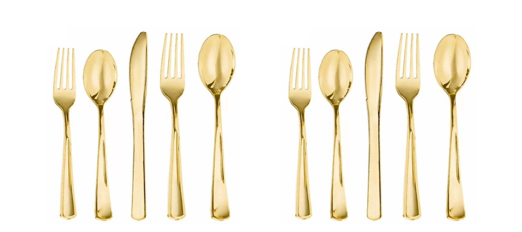 Best Disposable Plates for your Wedding - amscan gold utensils plastic