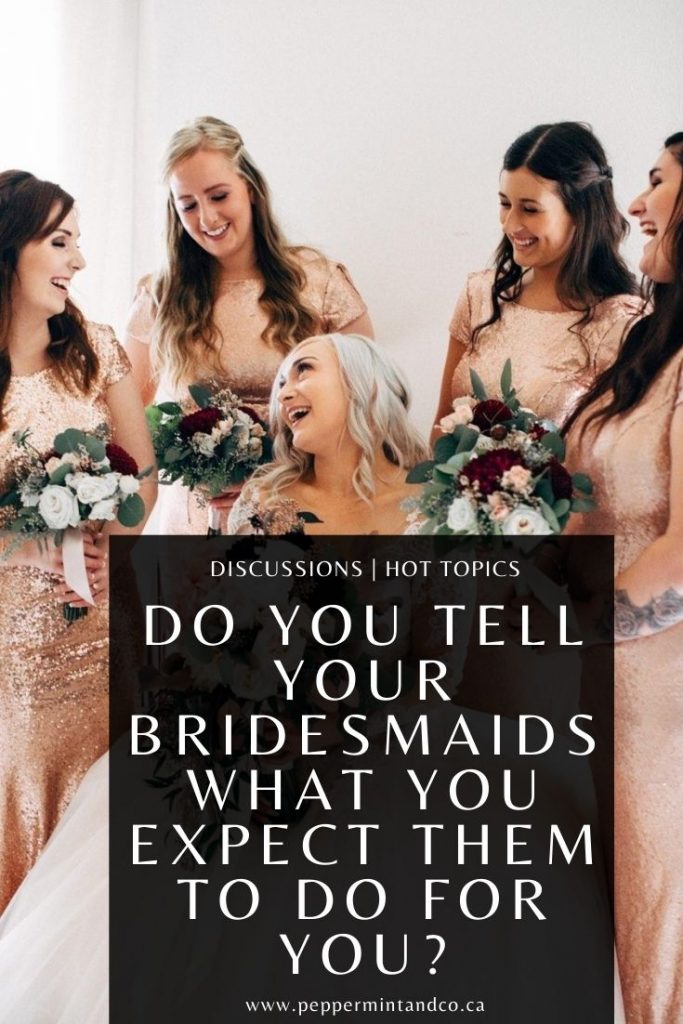Bridal Party Expectations