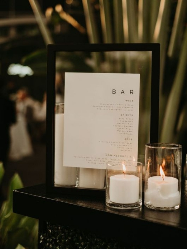 Beautiful Wedding Bar Signs - minimalist