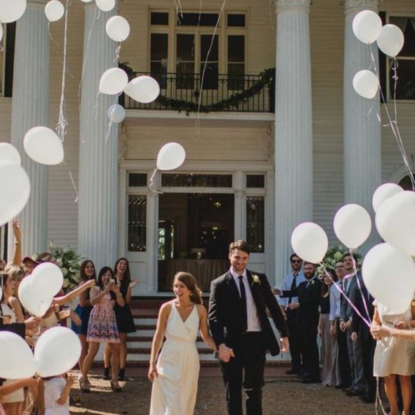 Creative and Fun Wedding Exit Send-off: balloons