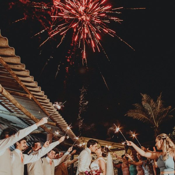 Creative and Fun Wedding Exit Send-off: fireworks