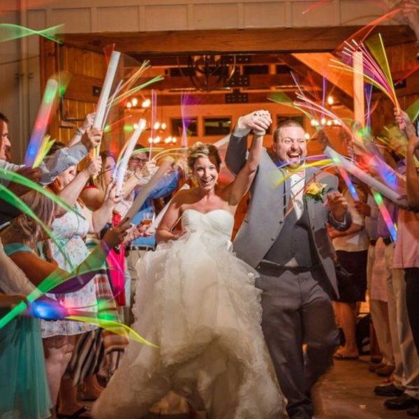 Creative and Fun Wedding Exit Send-off: glow sticks