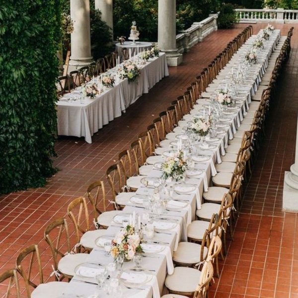 Wedding Reception Seating Configuration Ideas - one long table