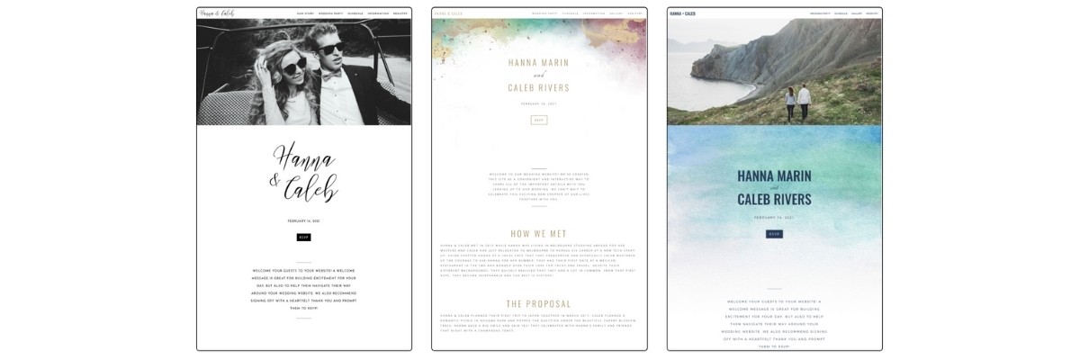 What to put on your wedding website 3