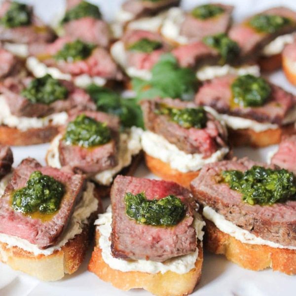 18. Beef Tenderloin Crostini - DIY Cocktail Micro Wedding: Top 20 Easy Appetizers 2