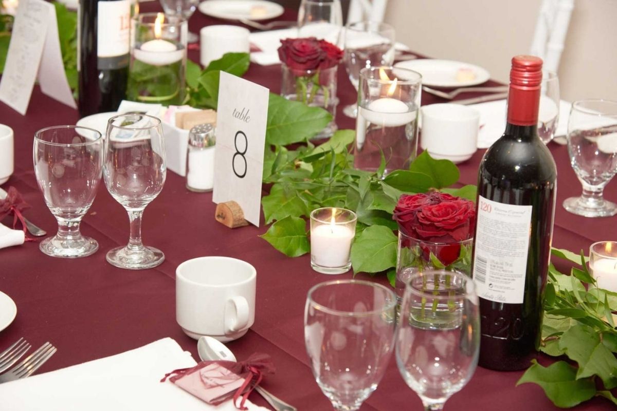 DIY Wedding Centerpiece: Greenery Step by Step Guide - burgundy