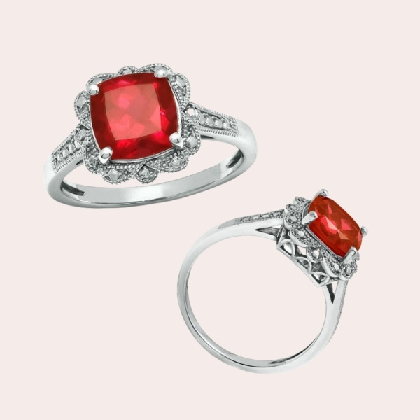 1.-8.0mm-Cushion-Cut-Lab-Created-Ruby-Vintage-Style-Ring-in-Sterling-Silver - ENGAGEMENT