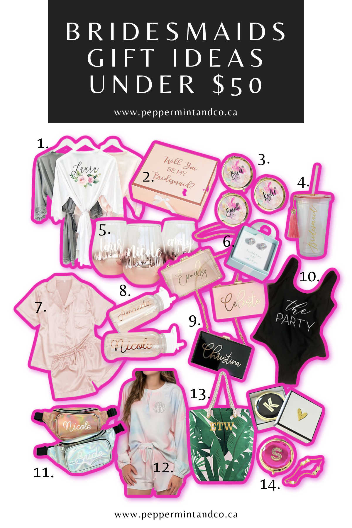 Bridesmaids Gift Ideas Under $50