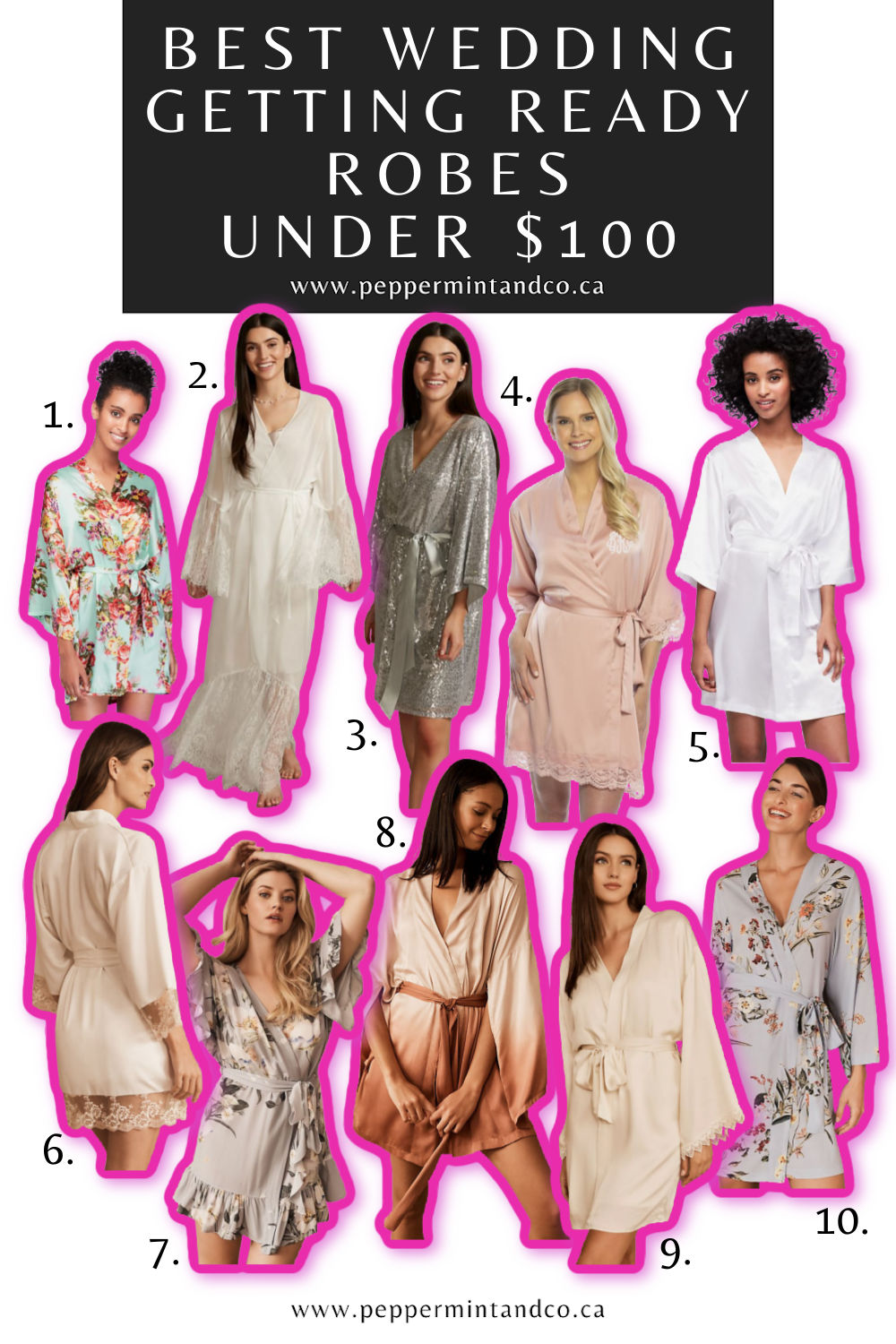 Wedding Getting Ready Robes Under $100. Part 1.