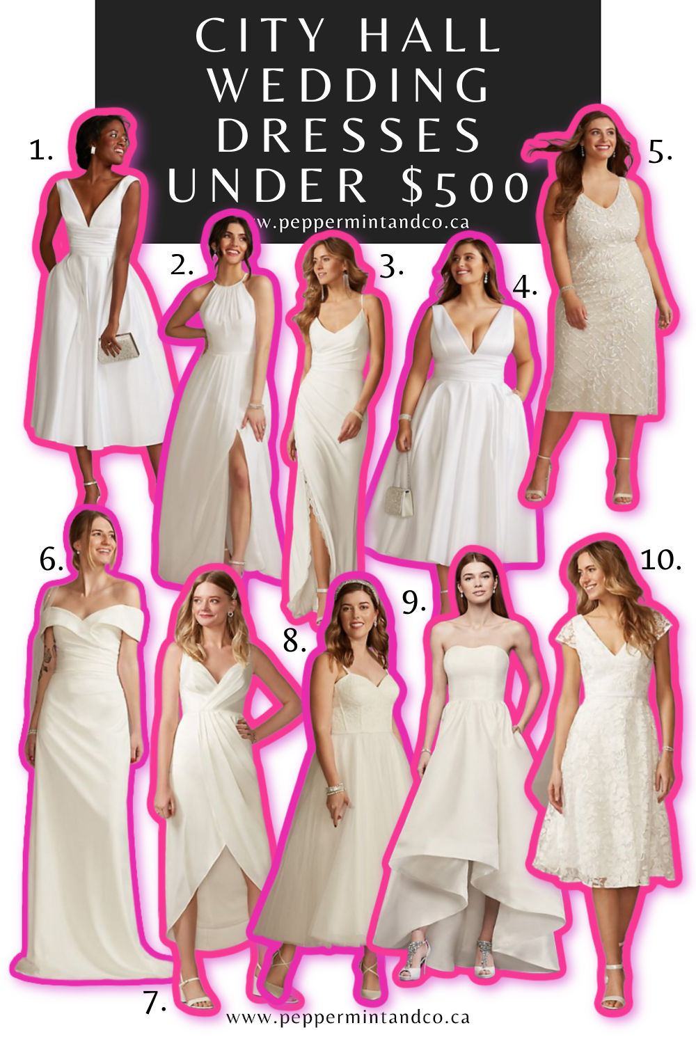 City Hall Wedding Dresses Under $500