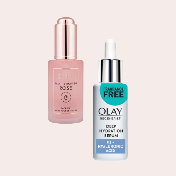 SAVE: MILANI Prep + Brighten Face Oil | Olay Deep Hydration Serum