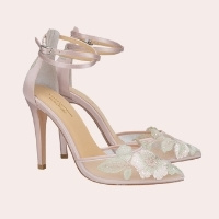 6) Embroidered Ankle Strap Pump | Bella Belle Wedding Shoes