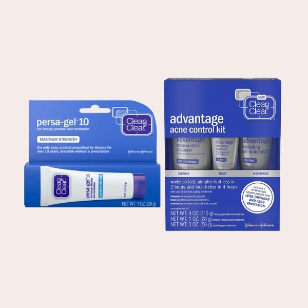 SAVE: Clean & Clear Persa-Gel 10 Acne Medication, 10% Benzoyl Peroxide | CLEAN & CLEAR Advantage Acne Control Kit