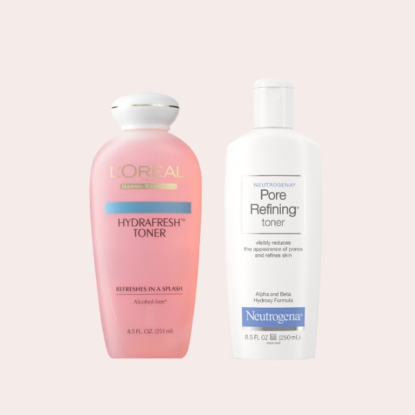 SAVE: L'Oreal Paris HydraFresh Toner | Neutrogena Pore Refining Facial Toner with Witch Hazel