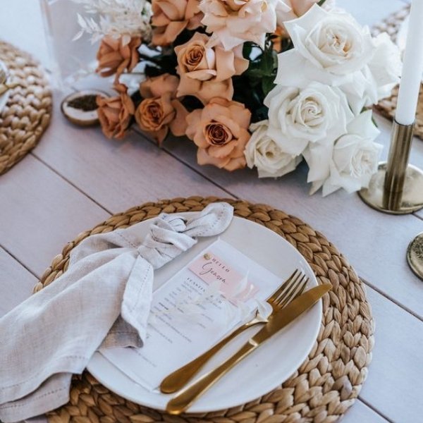 Easy Ways To Elevate Your Wedding Tablescape - gold cutlery