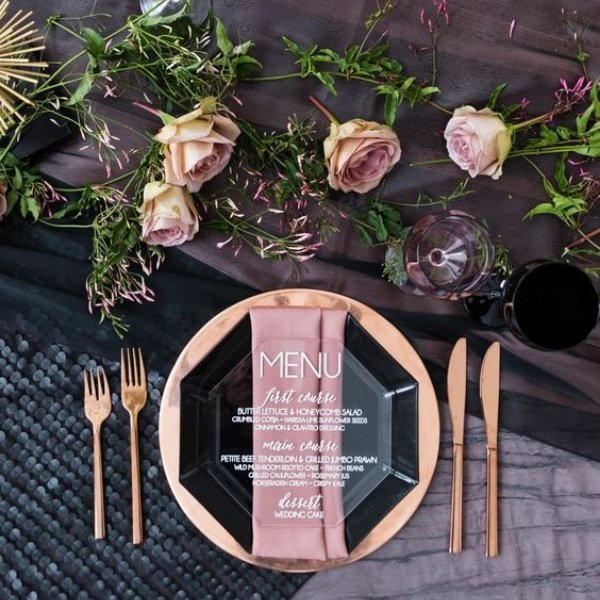 Easy Ways To Elevate Your Wedding Tablescape - acrylic menu