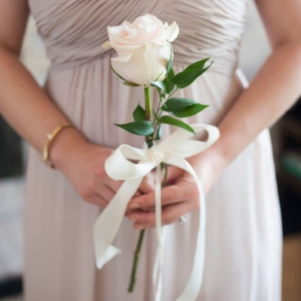 Cheap Wedding Bouquets - single stem rose