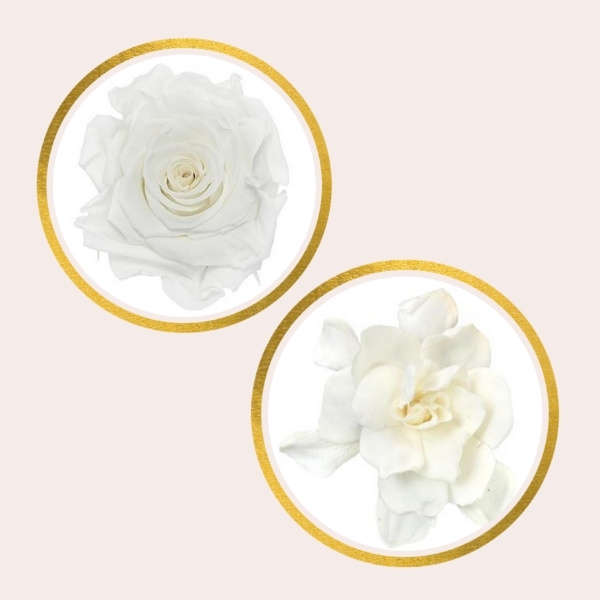 Affordable Alternatives For Pricy Flowers - preserved rose and gardenia