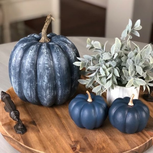 DIY Thanksgiving Centerpieces - blue