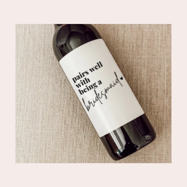 Custom Bridesmaids Gift Ideas - wine label
