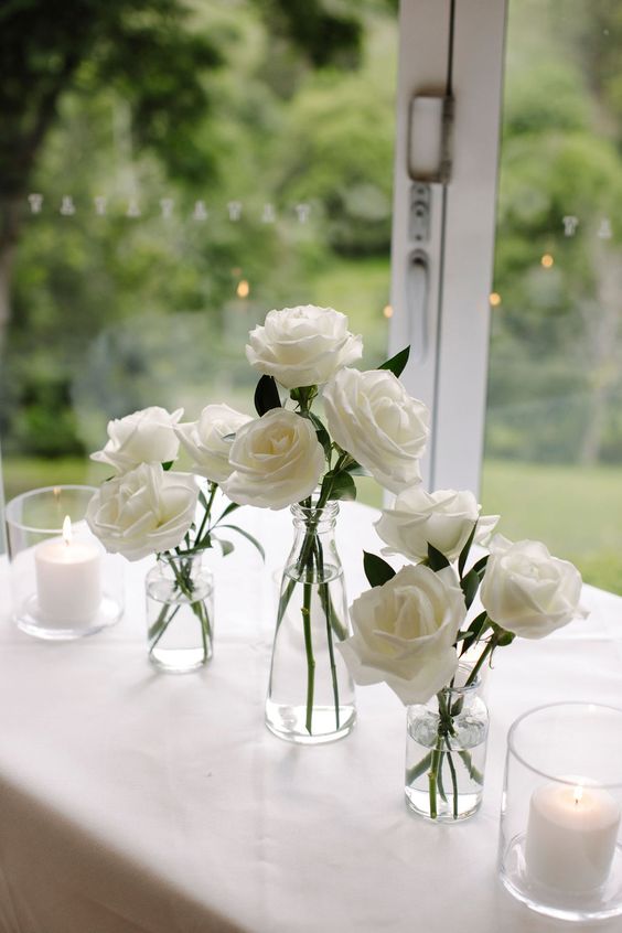 Bud Vase Floral Centerpieces