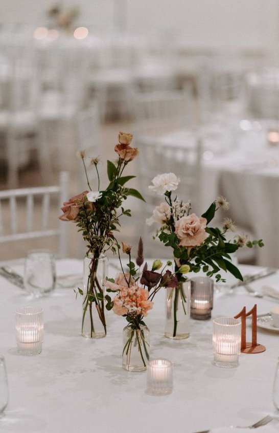 Bud Vase Floral Centerpieces