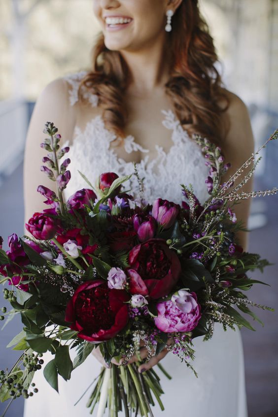 Dark and Moody Wedding Bouquet Ideas