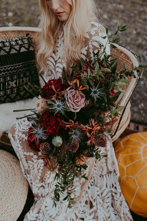 Dark and Moody Wedding Bouquet Ideas