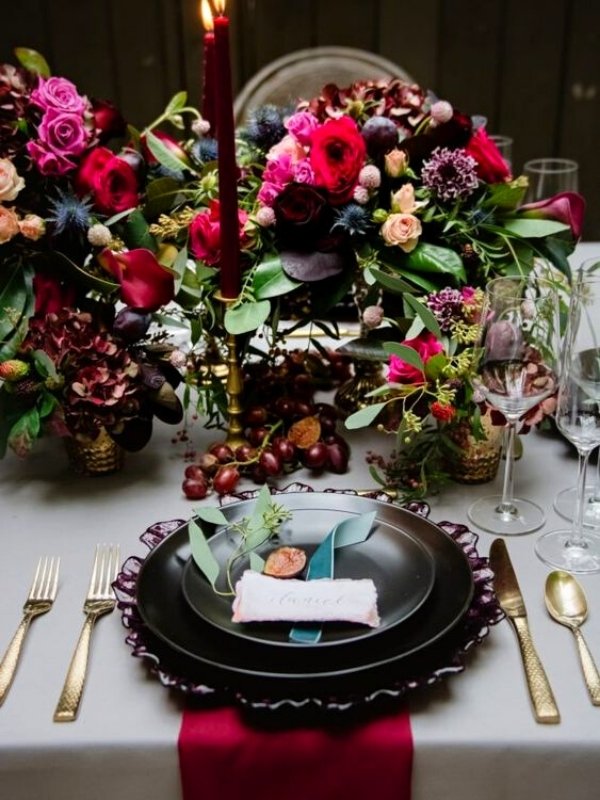 Jewel Toned Wedding Inspirations - centerpieces