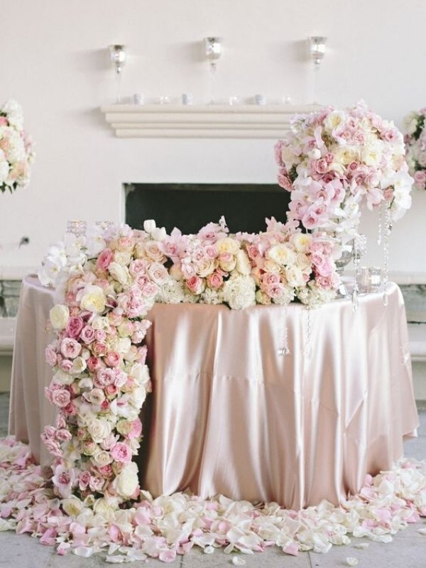 Pastel Pink Wedding Ideas - sweetheart table