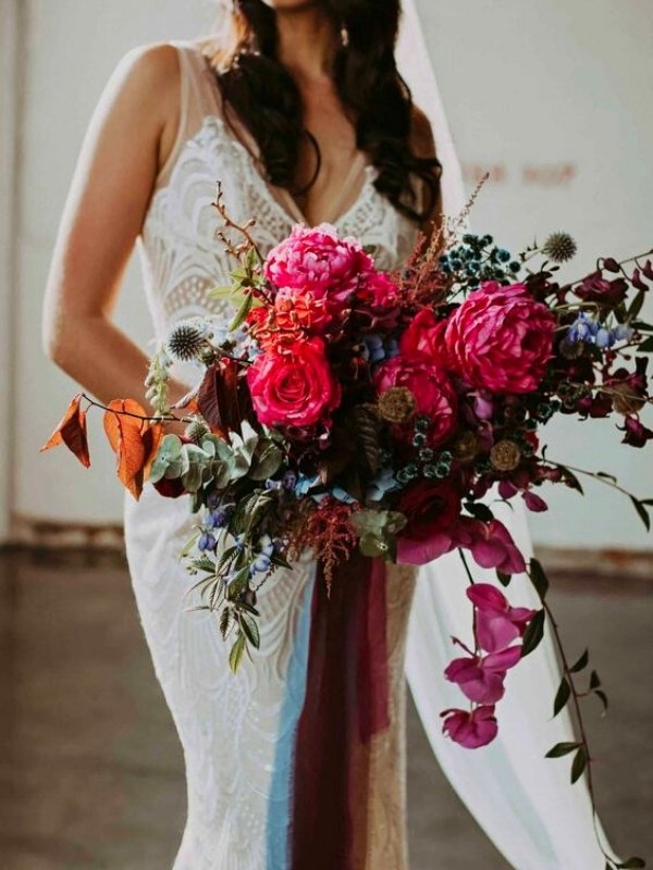 Jewel Toned Wedding Inspirations - large bouquet