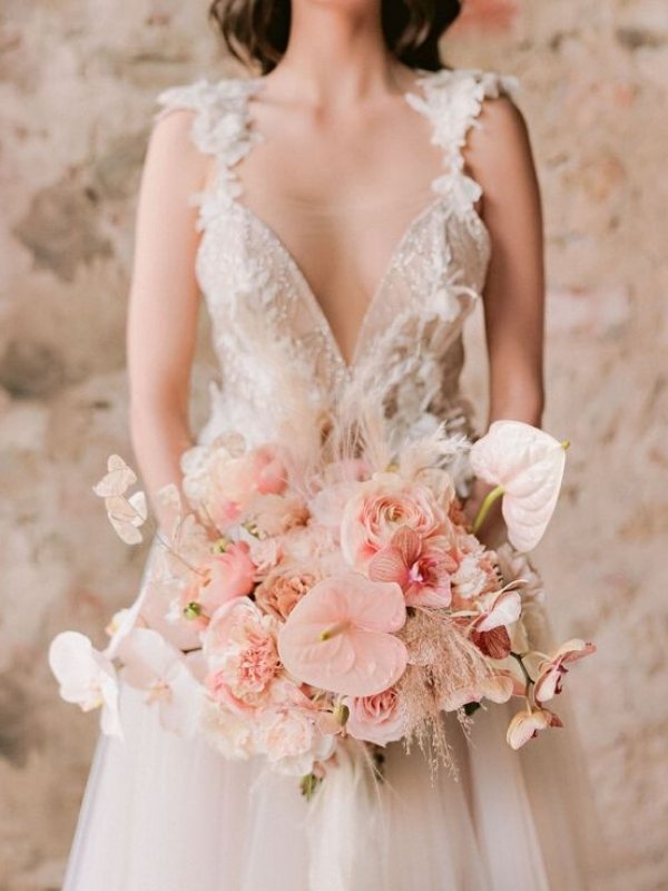 Pastel Pink Wedding Ideas - wedding dress