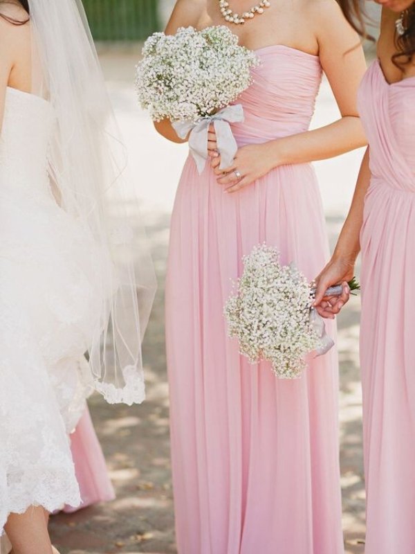 Pastel Pink Wedding Ideas - bridesmaid dresses