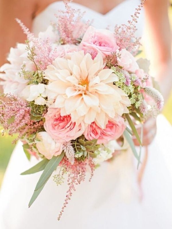 Pastel Pink Wedding Ideas - dahlia