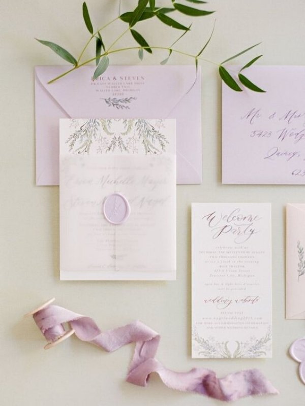 Lavender Lilac Wedding Ideas - stationery