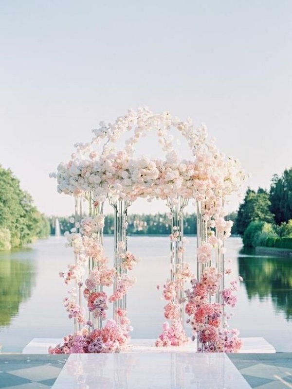 Pastel Pink Wedding Ideas - pergola