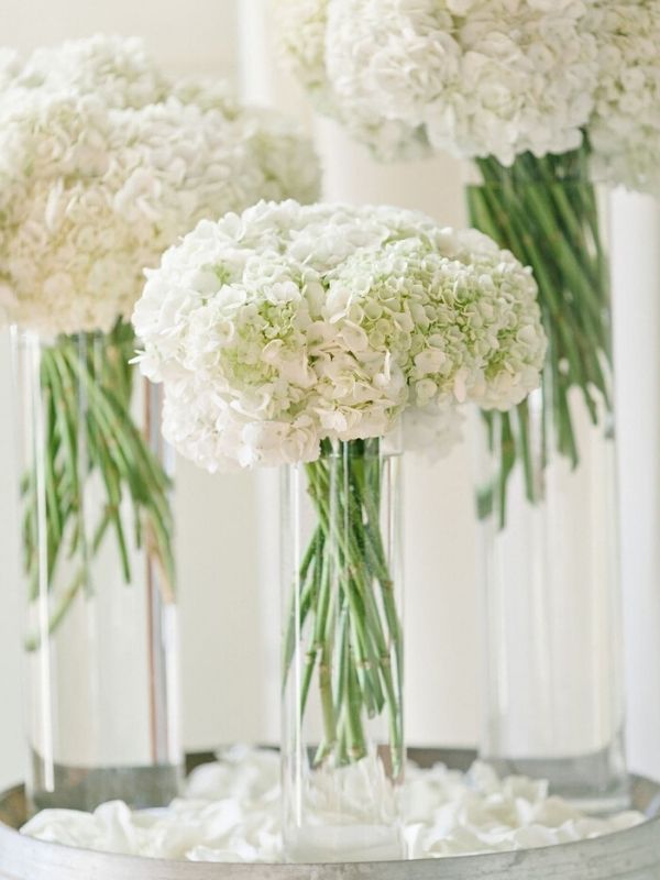 Hydrangea Centerpiece Ideas - grouping