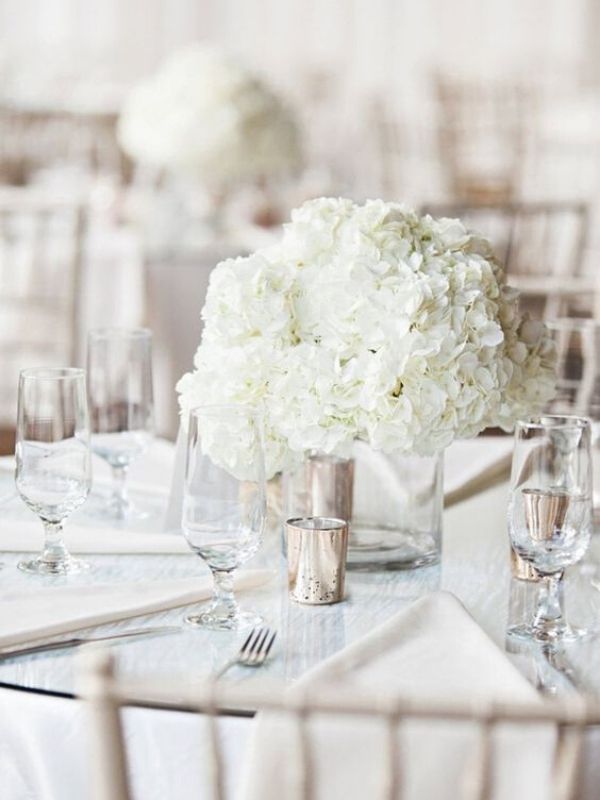 Hydrangea Centerpiece Ideas - short