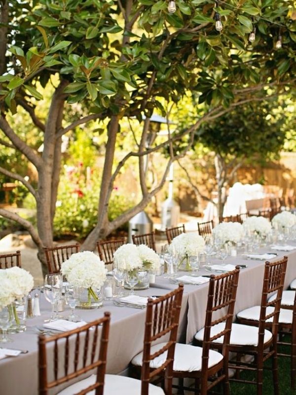 Hydrangea Centerpiece Ideas - banquet tables