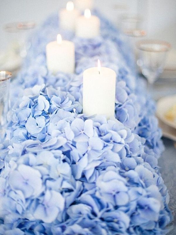 Hydrangea Centerpiece Ideas - table centerpiece