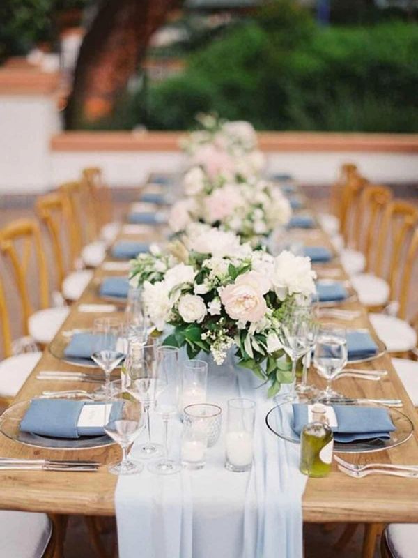 Powder Blue Wedding Inspirations - blue napkins