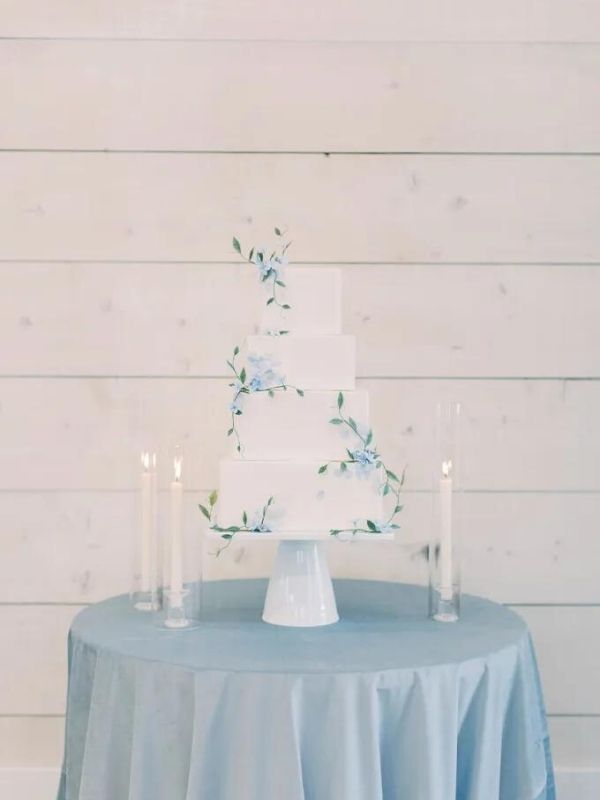 Powder Blue Wedding Inspirations - wedding cake